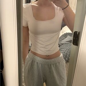 Hollister Women's Light Pink Short Sleeve Tee